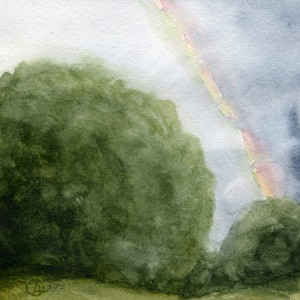 landscape watercolor Rainbow